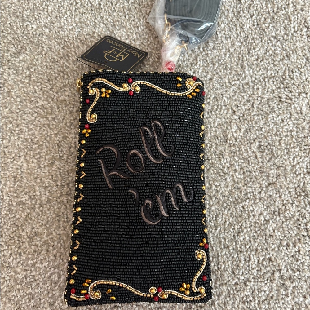 Mary Frances Black and Red Dice Crossbody Bag - Picture 7 of 8